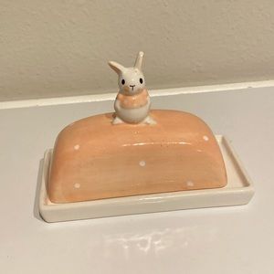 Bunny butter dish